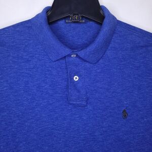 Ralph Lauren Polo Shirt Mens Medium Blue Pony Cotton